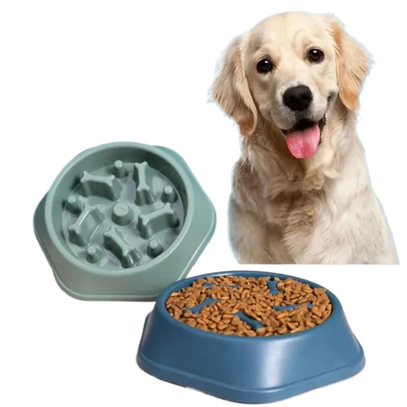 Royal Canin Food Medium - 犬用スローフィーダーボウル、滑り止め付き、猫・犬用、食事時間を長くする食器、大・中・小サイズ、ペット用、ゆっくり食べさせる食器、パズルボウル、ペット用品。